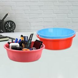 Homestic Pack of 3 Desk Organizer | Stationery Organizer | Multipurpose Organizer | Office Supplies for Pen-Pencil-Staplers | Desktop Organizer | 6 LTR | Red & Sky Blue & Pink-image-22