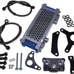 MERISHOPP® Oil Cooler Set Replacement Aluminium High Performance for Bike| Motors | Parts & Accessories |Oil Coolers|1Set Engine Oil Cooling Cooler Radiator-image-59