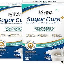 DiabeSmart Sugar Care Plus for Diabetes Management 800g| 90% Low Fat, High Fiber & High Protein| Low GI Sugar Free Diabetic Protein Powder| Adult Nutrition Drink| Vanilla-image-52