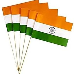 Tricolor India Paper Flag with Stick (Pack of 50) | Hand Waving Flags for Republic Day, Independence Day, 15 August Decoration & Patriotic Events | Mini Indian Flag for School, Office & Parade Use-image-71