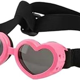 LOOM TREE Dogs Sun Glasses Windproof Heart-Shaped Eye Protection Puppy Eyewear for Cat Pink | Sunglasses & Goggles | Dog Supplies-31