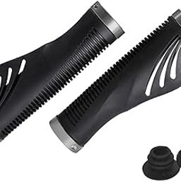 THE STYLE SUTRA® Bike Handlebar Grips Shock Absorbing Comfort Anti Skid for Bike Part Cycling Silver | Sporting Goods | Cycling | Bicycle Components & Parts | Handlebar Grips Tape & Pads-picture-8