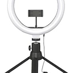 Amazon Basics 12-inch Professional LED Ring Light with Tripod Stand | 3 Color Temperature Modes | 10 Brightness Settings | Suitable for Photoshoot, Makeup, Videography-30
