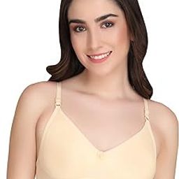 Women Non Padded Bra - Made of Pure Cotton Full Coverage Non Wired Soft Cup for T-Shirt Saree Dress and for Everyday-picture-39