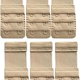Elastic Bra Hook Extender-(2 Hook/3 Eye & 3 Hook/3 Eye) with Extra Elastic- Increase Band Length-Bra Hook Extender Combo for Women (2 Hooks -(Beige Pack of 6))-image-52