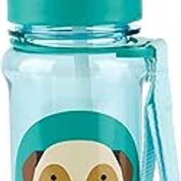 Skip Hop Zoo Straw Bottle with Tritan Renew, BPA-Free & PVC-Free Sippy Bottle for Kids, 355 mL Sipper - Pug-picture-10