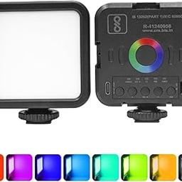 HIFFIN VL49 RGB Video Light, LED Camera Light 360° Full Color Portable Photography Lighting with 3 Cold Shoe, 1200mAh Rechargeable, 8 Light Effects, CRI 95+, 3000-9000K Dimmable Panel Lamp-15