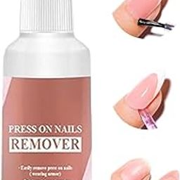 BWOGUE Nail Glue Remover for Press on Nails, 50ml Acetone-free Removal for Quick Dry Strong Glue & Nail Polish Remover, Gentle Off for Fake Nail Tips, Can't Remove Gel Polish, Press on Nails Remover-image-99