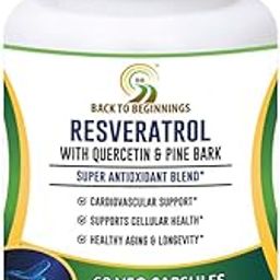 BB Back to Beginnings Complete Wellness Resveratrol 500 Mg Blend | Super Antioxidant Formula | Anti-Aging & Anti-Inflammatory | Improves Metabolism & Heart Health | 60 Veg Caps-53