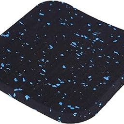 Rubber Pad, 6PCS Waterproof Thickened Rubber Mat, for Gym Home(Black and Blue 6 Pieces)-image-7