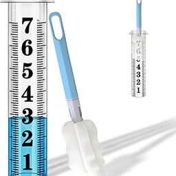 Rain Gauge Replacement Tube,Accurate 7 inch Capacity Rain Gauge Tube,Upgraded Rain Gauge Outdoors Best Rated ,Plastic Rain Meter Tube For Yard,1 Rainfall Measure Thickened Tube with 1 Clean Brush-18