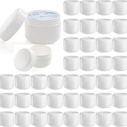24pcs 25 Grams PET Jar Unbreakable Plastic Pearl White Cosmetics Container for Creams,Lip Balm, Body Butter, Essential oil, Costemic, Makeup Use-9