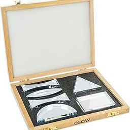 Premium Acrylic Prisms — Set of 6, Different Shapes, Supplied in Wooden Box | Used in Physics Laboratory | Reflection and Refraction Leaning | ‎25.8 x 20.8 x 4.8 cm; 620 g-11