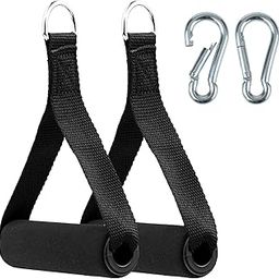 LIFESTRONGE Cable Machine Attachments Resistance Bands Handles Grips Fitness Strap Stirrup Handle Cable Attachment for Yoga Exercise Workout Gym Resistance Training with (2Pcs SnapHook)-18