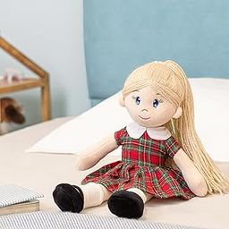 Mirada Cute Huggable Gudiya Mia School Girl Rag Doll Soft Toy for Baby Girls/Kids | Washable & Super Soft Fabric Body|Stuffed Plush | Ideal Gift for Rakhi/Raksha Bandhan/Birthday - 38cm-13