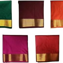 Silk-Cotton Blouse Piece Material 1 Meter for Women, Unstitched, Combo of 5 - Navratri, Durga Puja, Oti Bharan, Ugadi Special-picture-42