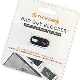 Tech Candy Bad Guy Blocker Removable Webcam Cover Camera Curtain for Web Security - Works on laptops, phones, and tablets - Black Color with Pink Lashes-image-45