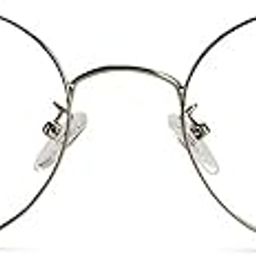 Optify Full Rim Computer Glasses For Men & Women With Blue Cut Lenses,Anti-glare UV Protection (Zero Power,Round,Silver)-image-97