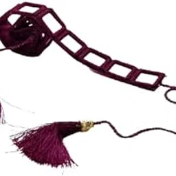 dwiza enterprise Navratri Fashion Mirror Work Kamarpatta/Kamar Chain/Kamarband For Women & Girls | Girl's Fancy Waist Belt/Belly Chain/Waistband For Saree & Traditional Dresses (Purple)-picture-8