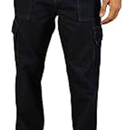 thomas scott Men 100% Cotton Loose Fit Cargo Jeans-picture-49