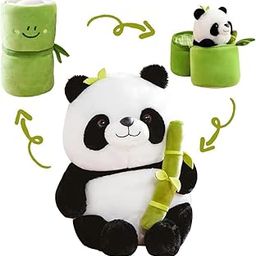Storescent Cute Panda Plush with Bamboo, Kawaii Soft Panda in Bamboo Stuffed Animals Toy, Plushies Doll Gifts for Kids Girls Boys Birthday Valentine (Panda in Bamboo)-4
