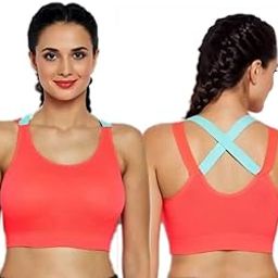 Women's Nylon Padded Wired Sports Bra-picture-48