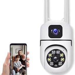 Mini Dual Lens/Screen 2in1 PTZ Bullet 5.5MP Full HD 1920 Resolution WiFi Wireless Indoor Camera, Two-Way Talk, Colour Night Vision, Human/Motion Detection, 360° View (Dual Lens Mini ptz)-4