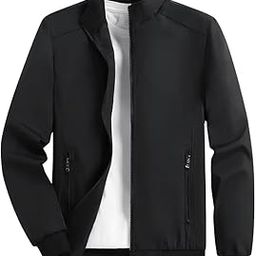 Men's Polyester Standard Length Bomber Jacket-picture-24