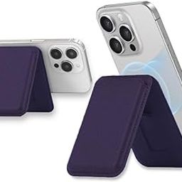 ClickCase Magnetic Wallet with Video Stand, Compatible with MagSafe, Kickstand for iPhone 16/15/14/13/12 Series (Wine Purple)-picture-2
