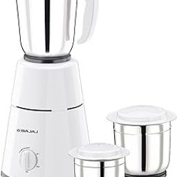 Bajaj GX-1 Mixer Grinder 500W | Superior Mixie For Kitchen | 2-in-1 for Dry Grinding | Blade Function With Titan Motor | 3 Stainless Steel Mixer Jars | 1 Year Product Warranty By Bajaj 【White】-22