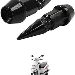 LOVMOTO Universal Spiked Valve Caps,Aluminum Alloy Dustproof and Waterproof Tire Valve Stem Caps, Suitable for Cars, Trucks and Motorcycles (2PCS Black) Comfortable with We-go-image-113