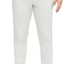 Tapered Fit High Stone Cotton Stretch Dobby Trousers-image-74
