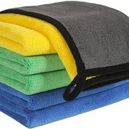 Amazon Brand - Umi Pack of 6 600 GSM Microfiber Cloth | Microfibre Towels | Thick Lint & Streak-Free Multipurpose Cloth | Microfibre Towel for Car Bike Polishing Washing & Detailing | Cleaning Cloth-image-16