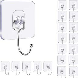 GLAVO Self Adhesive Steel J Hooks – Heavy Duty No Drill Wall Hooks for Kitchen, Bathroom & Home | Multipurpose Adhesive Hangers for Keys, Towels, Utensils & More (Pack of 15, Big J Hook)-image-99