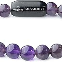 mesmerize Men's Amethyst Natural Stone Bracelet with MagSnap2 | Real Healing Stones | Durable MagSnap 2 Magnetic Closure | Unique Artisanal Design | Lab-Tested Certificate & 6-Month Warranty Included.-picture-3