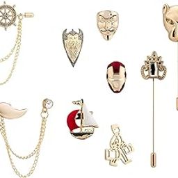 Set of 10 Metal Lapel Pins/Brooch for Mens Suit (Multicolor) KN-2018-CMB-114-image-107