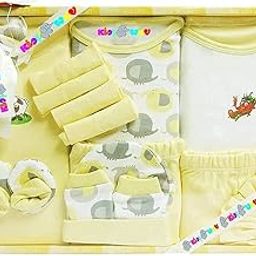 Newborn Baby Gift Set – 13 Pieces Soft & Comfortable Baby Essentials Ideal for Baby Shower & Newborn Gifts (Yellow)-18