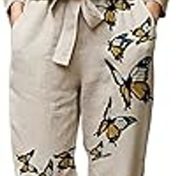 Women's Cotton Blend Butterfly Printed Crop Top Co-Ords Set|Coordinate Set|Summer Wear| Printed Crop Top with Pant Set (CS ButterFly)-image-0