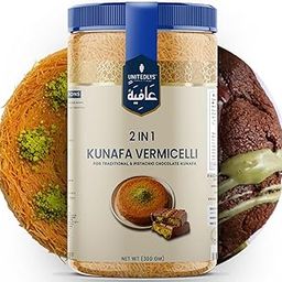 Unitedlys Kunafa Semiya 300g | 2-in-1 Premium Roasted Vermicelli for Traditional Kunafa and Viral Pistachio Chocolate Kunafa | Quick Cooking, Fresh & Hygienic, No Preservatives-image-7