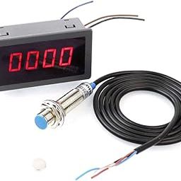 AC 110V 220V 4Bit Digital LED Tachometer RPM Speed Meter with Hall Proximity Switch Sensor-21