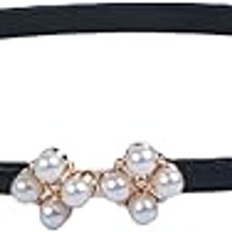 Women's Slim Leather Waist Belt with Pearl Buckle Adjustable and Elegant Belt for Dresses, Skirts, and Jeans-image-45