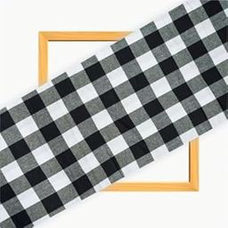 Handloom Cotton Checkered Shirt Fabric ? 2.5 Meters | Premium, Soft & Breathable, White, Black-31