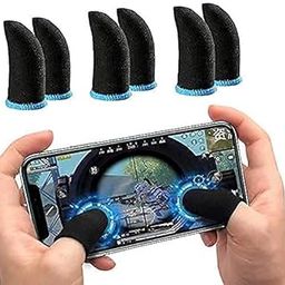 EASYSHOP Slip_3 Pubg & Free Fire Call of Duty Anti-Slip Thumb Sleeve, Slip-Proof Sweat-Proof Professional Touch Screen Thumbs Finger Sleeve for Pubg Mobile Phone Game Gaming Gloves (3 Pair)-13