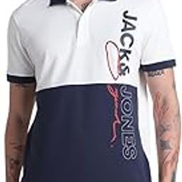 Men Pure Cotton Typography Printed Polo Collar Slim Fit T-Shirt-image-1