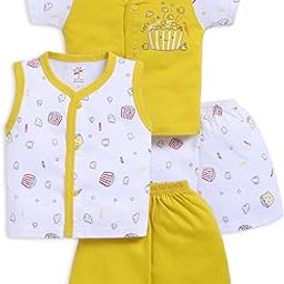 Front Open Tshirt and Pant Set for new born babies | Pure Cotton soft, Lightweight and Breathable Coordinated Outfit | Half Sleeves Shirt and Short Set for Infants-image-28