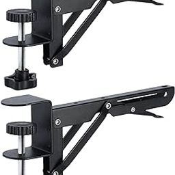 FASHIONMYDAY Under Desktop Mouse Keyboard Tray Clamp Metal for Computer Elbow Support for 1-5cm Thickness| Home Improvement|Hardware|Shelf Brackets & Supports-image-3