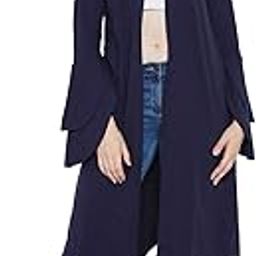 Navy Blue Color Cotton Bell Sleeve Shrug for Women(HYPW02395)-28