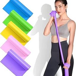 SKY-TOUCH Latex Resistance Exercise Band 5Pcsexercise Bands For Physiotherapy, Strength Training & Fitness Workouts, Pilates, Stretching And Yoga Physical Therapy Fitness-image-10