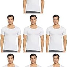 Men's Cotton Western 700071, Contact Vest (Pack of 7) (Frontline-Sky-White-RNS-7-85_White-image-51