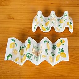 Taco Tray Plates Pancake Rack Multiple for Sandwiches Hot Dogs Lemon-image-12